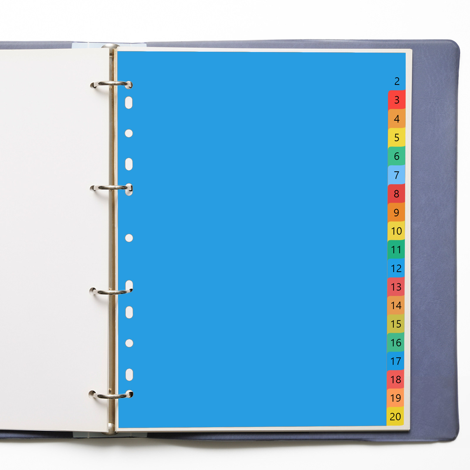 Tab Divider A4 - A4 Renkli Plastik Sınıflandırılmış İndeks Sayfaları,