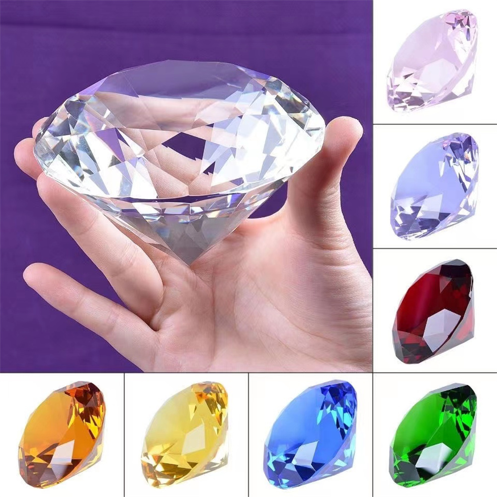 Paper Weight Crystal - 10 renkler kristal elmas şekilli Paperweight