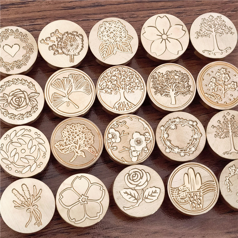 Wax Seal Stamp Set - Mühür mumu damga kafa çiçek pulları