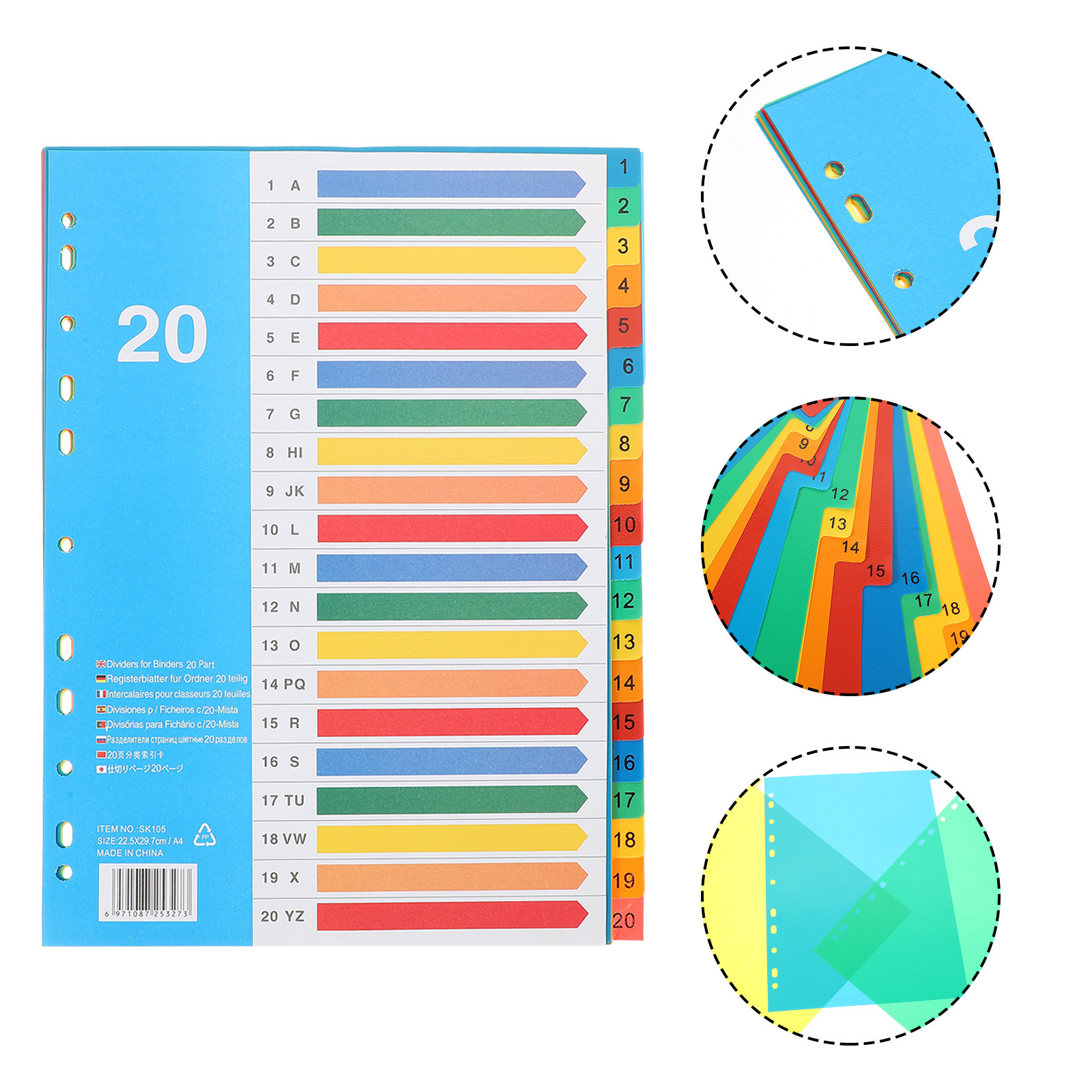 5 Adet Renkli Plastik Bölücü,  - Tab Divider A4 incelemesi ve fiyatı
